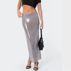 EDIKTED Riki Sheer Sequin Maxi Skirt never worn !  Size small